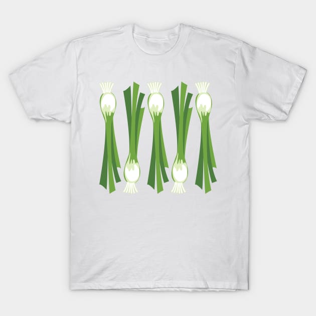 Green onions T-Shirt by SWON Design